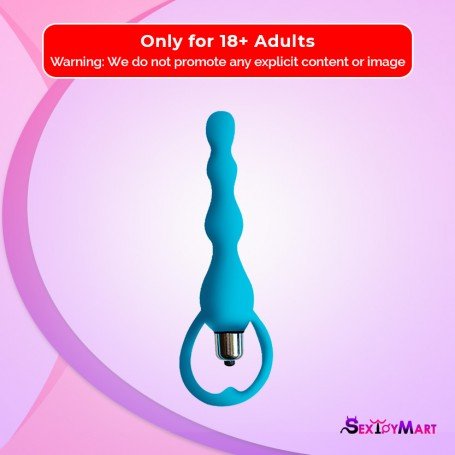 Blue Silicone Anal Vibrator AD-029