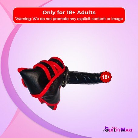 Black Red Edge Leather Harness Lesbian Strapon SO-025