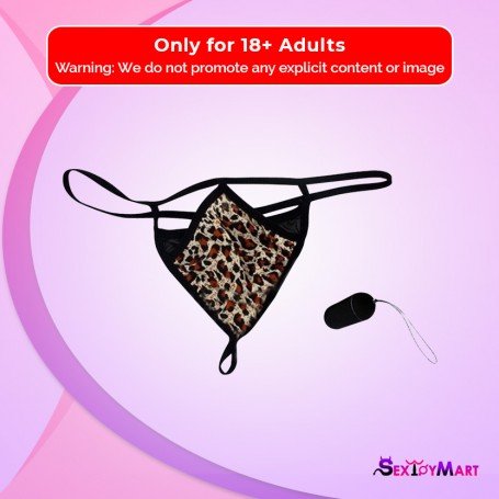 Leopard Grain Underwear Remote control vibrating t-back VP-002