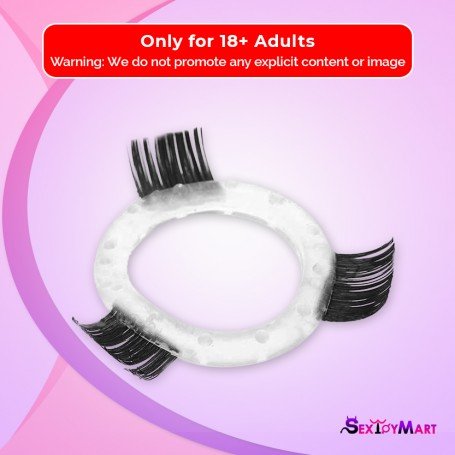 Transparent Hair Finger Fun Function Cock Ring CR-009
