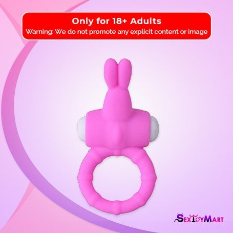 Rabbit Vibrating Penis Ring Blue Lolly CR-018